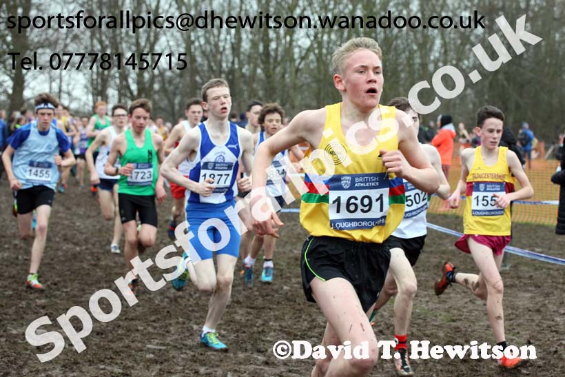 Boys under-15s Inter Counties Cross Country, Prestwold Hall, Loughborough. Photo: David T. Hewitson/Sports for All Pics
